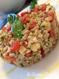 L Insalata Di Farro Con Pomodori E Ceci In Verde Ricette Ricette Di Cucina Ricette Contorni