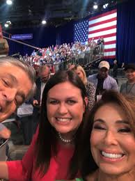 Selfie with Sean Hannity & Sarah Sanders at the Donald J. Trump rally in  Las Vegas!