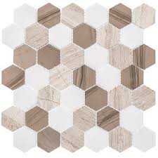 Andova Channing 2 X 2 Marble Honeycomb Mosaic Floor Use Tile Wayfair In 2020 Hexagon Floor Tile Pattern Mosaic Flooring Stone Mosaic Tile