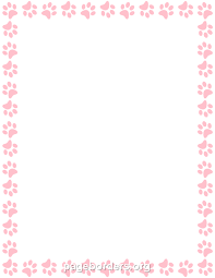 Black And White Paw Print Border Pink Paw Print Border Clip Art Page Border And Vector Graphics Pink Paw Print Gold Paw Print Paw Print