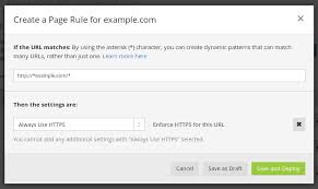 Cloudflare Page Rule For Http To Https Amistacx