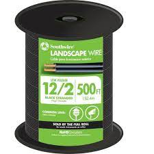 Low voltage landscape lighting is safer to work with than high voltage options, but it still carries some inherent risks of electric shock. Southwire 500 Ft 12 2 Black Stranded Cu Low Voltage Landscape Lighting Wire 55213445 The Home Depot