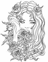This collection of coloring pages contains all the most interesting topics for girls of 7 years old. Pretty Girl With Flowers Coloring Page Recolor App Coloring Pages For Girls Rose Coloring Pages Coloring Pages Inspirational