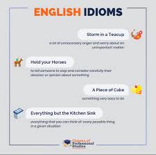 english idioms for kids with meaning