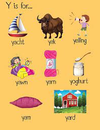 Everything you need to effectively teach the alphabet and help your child to build a strong reading and writing foundation. Many Words Begin With Letter Y Illustration Alphabet Illustration Art Activities Alphabet Images