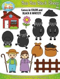 Each design measure 63 stitches square. Free Baa Baa Black Sheep Nursery Rhyme Clipart Zip A Dee Doo Dah Designs Sheep Nursery Nursery Rhymes Baa Baa Black Sheep