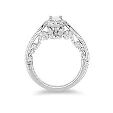 Enchanted Disney Fine Jewelry 14k White Gold With 1 0 Cttw Diamond Ariel Engagement Ring In 2021 Disney Engagement Rings 14k Engagement Ring Enchanted Disney Fine Jewelry