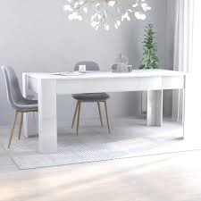 La table à manger prend des dimensions xxl pour recevoir famille et amis. Table Salle A Manger Laque Blanc Achat Vente Pas Cher