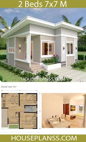 Small House Design Plans 7x7 With 2 Bedrooms House Plans 3d Small House Design Plans Small House Design Sims House Plans