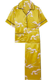 Olivia von halle, 34, launched her luxury nightwear brand in 2011 after being inspired by life in shanghai. Olivia Von Halle Daria Printed Silk Satin Pajama Set In Chartreuse Modesens