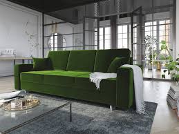 Große auswahl an gemütlichen sofas für ihr wohnzimmer ➤ jetzt preise vergleichen und sparen! Sofa 3 Sitzer Carde Mit Schlaffunktion Grun Sofas Polstermobel Wohn Essbereich Fun Mobel