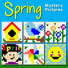 Free printable spring coloring page for kids of all ages. Spring Coloring Pages Kindergarten 1st Grade Mystery Picture Pixel Art Activity