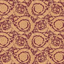 Cuff is gold satin with sequins, gold braid and crimson velour. Versace Barocco Flower Burgundy Gold Metallic Wallpaper 36692 7