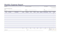 Monthly Expense Report Example Templates At With Regard To Monthly Expense Report Template Excel Report Template Professional Templates Book Report Templates