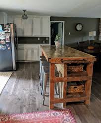 Whether you need kitchen islands with seating and storage or enjoy the character and design statement of a freestanding kitchen island. Wood Kitchen Island With Seating Area Etsy Diy Kitchen Renovation Wood Kitchen Island Kitchen Island With Seating