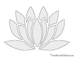 Have some creative fun with my collection of flower stencils, which you're free to use for your personal craft projects. Lotus Flower Stencil Template Novocom Top