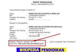 Contoh Surat Tugas Operator Dapodik Paud Surat G Cute766