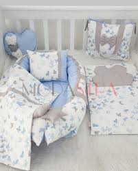 Modastra Babynest Ozel Setler Baby Nest Tam Setler Orijinal Babynest Bebek Bebek Yatagi Mavi