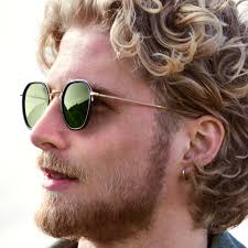 Wylie Thea Gold-Tone & Green Polarised Sunglasses