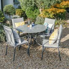 Shop for patio dining sets and bring your favourite humans together with the perfect dining table. Lg Outdoor Alexandria Round 4 Seater Dining Set Garden Street