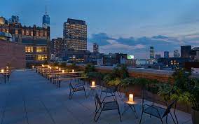 Nightime Seating At Good Story Rooftop Bar Arlo Soho Hotel Hotel Branding Rooftop Bars Nyc