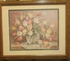 Homco Home Interiors Picture Barbara Mock Colorful Flowers In Vase Homcohomeinteriorsandgift Home Interiors And Gifts Vintage Floral Print Interior Pictures