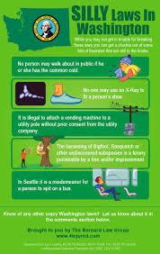 Silly Laws In Washington Infographic Washington State History Weird Laws Law