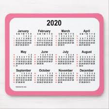 2020 52 Weeks Calendar By Janz Pale Violet Mouse Pad Calendars 2019 Personalized Calendar Custom Calendar Calendar Custom Mouse Pads