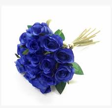 Blue exotic long hand painted silk scarf. 24cm Royal Blue Rosebud Bundle Silk Roses Rose Blu Finte Png Image Transparent Png Free Download On Seekpng