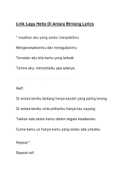 Nursyafiq farhain (syafiq) adalah anak dari penyanyi dari kumpulan iklim yaitu saleem iklim yang terkenal dengan lagu suci dalam debu. Lirik Lagu Hello Di Antara Bintang Lyrics