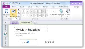 Solve And Graph Equations In Word And Onenote