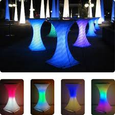 Led Cocktail Tables You Can Save The Extra Expense Of Additional Candles Used On The Cocktail Cocktail Table Decor Cocktail Tables Corporate Events Decoration