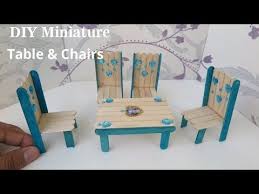 Diy Table Chairs Kids Pinterest Craft Stick Crafts Miniature Dollhouse Furniture Popsicle Stick Crafts