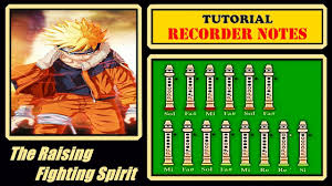 Naruto The Raising Fighting Spirit On Recorder Tutorial Youtube