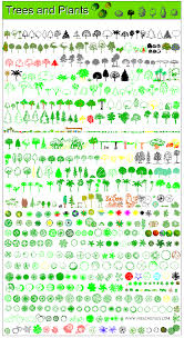2d bamboo tree view is giv. Trees And Plants Blocks Dwg
