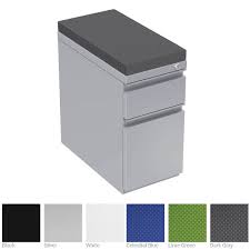 The hirsh industries 18578 (about $130) offers a sleek look, thanks to narrow indentations at the top of each drawer that give it a. Fixed 2 Drawer Mini Steel Pedestal With Top Fabric Cushion Dallas