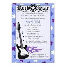 Purple Rock Star 5x7 Baby Shower Rosemary Invitation Zazzle Com Star Baby Shower Invitations Rock Star Baby Shower Invitations Baby Shower Announcement