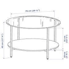 Ikea magiker coffee table glass top clear white rubber cushion pad part round. Vittsjo Coffee Table Black Brown Glass 75 Cm Ikea