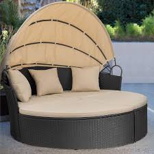 Maybe you would like to learn more about one of these? Walnew Outdoor Patio Round Daybed With Retractable Canopy Wicker Furniture Sectional Seating With Washable Cushions For Patio Backyard Porch Pool Daybed Separated Seating Beige Walmart Com Walmart Com