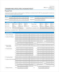 The insurances effected on the said property: Free 44 Insurance Proposal Forms In Pdf Ms Word Excel