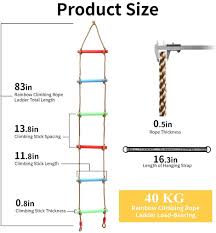 Maybe you would like to learn more about one of these? Amazon Com Rainbow Plastic Six Section Climbing Rope Ladder For Kids Hanging Ladder For Swing Set Tree Ladder Toy For Children Climbing Ladder Fitness Toy Exercise Equipment Toys Games