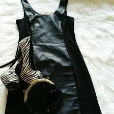 Sale G By Guess Black Faux Leather Dress Black Faux Leather Dress Faux Leather Dress Black Faux Leather