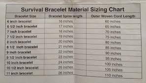 Paracord Bracelet Size Chart Google Search Paracord