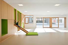 A Cluster Of School Buildings By Feld72 South Tyrol Nursery Interior Design Kindergarten Design Interior Architecture
