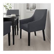 Sakarias Black Sporda Dark Grey Chair With Armrests Ikea Upholstered Dining Chairs Upholstered Chairs Ikea
