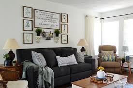 What to put on wall above couch. How To Hang A Gallery Wall Above A Couch By Yourself Harbour Breeze Home