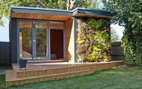 A prefab backyard shed (or one big enough to use as an office workspace). The Best Prefabricated Outdoor Home Offices Designs Backyard Office Backyard Studio Backyard Sheds