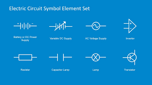 electric circuit symbols element set for powerpoint