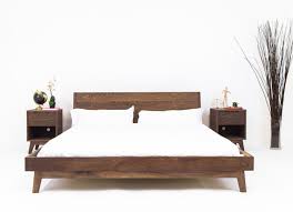 Mid Century Bed Platform Bed Frame Queen Platform Bed Etsy Modern Bed Modern Wooden Bed Mid Century Modern Bed