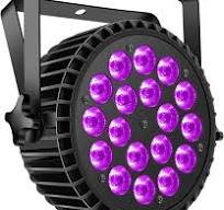 DELIBANG Projecteur LED Par UV 200W 18 LED lumière de scène projecteur  disco lumière fête, 8CH RGB DMX stroboscopique son mode actif éclairage  effet ...